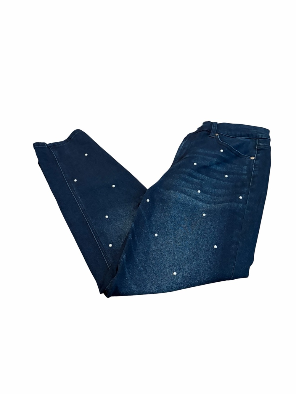 DG2 jeans with faux pearls